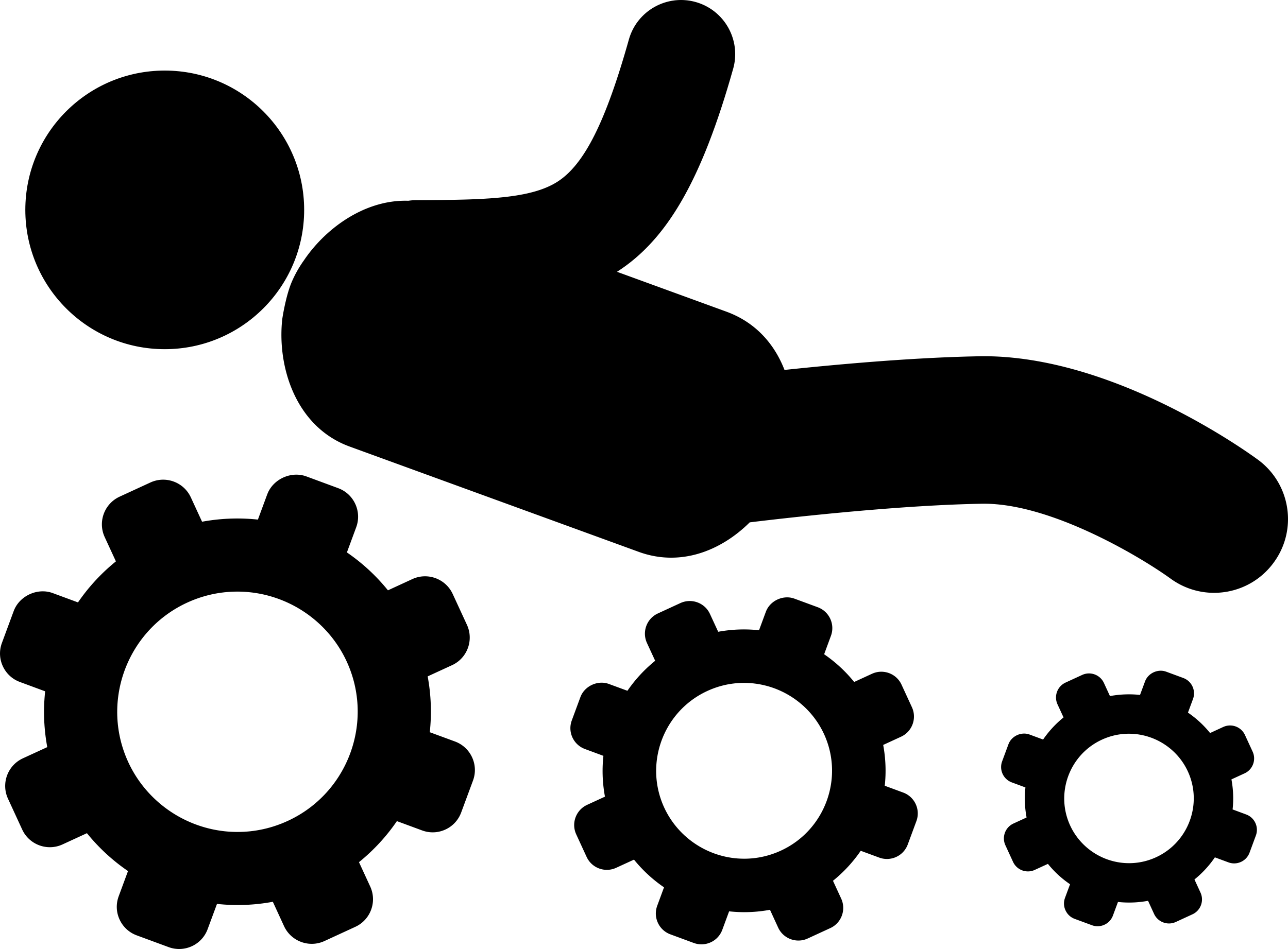 Man Lying On Gears Vinyl Svg File Free Vectors